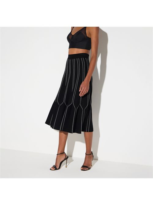Gonna in maglia origami ELISABETTA FRANCHI | GK11Q67E2/685
